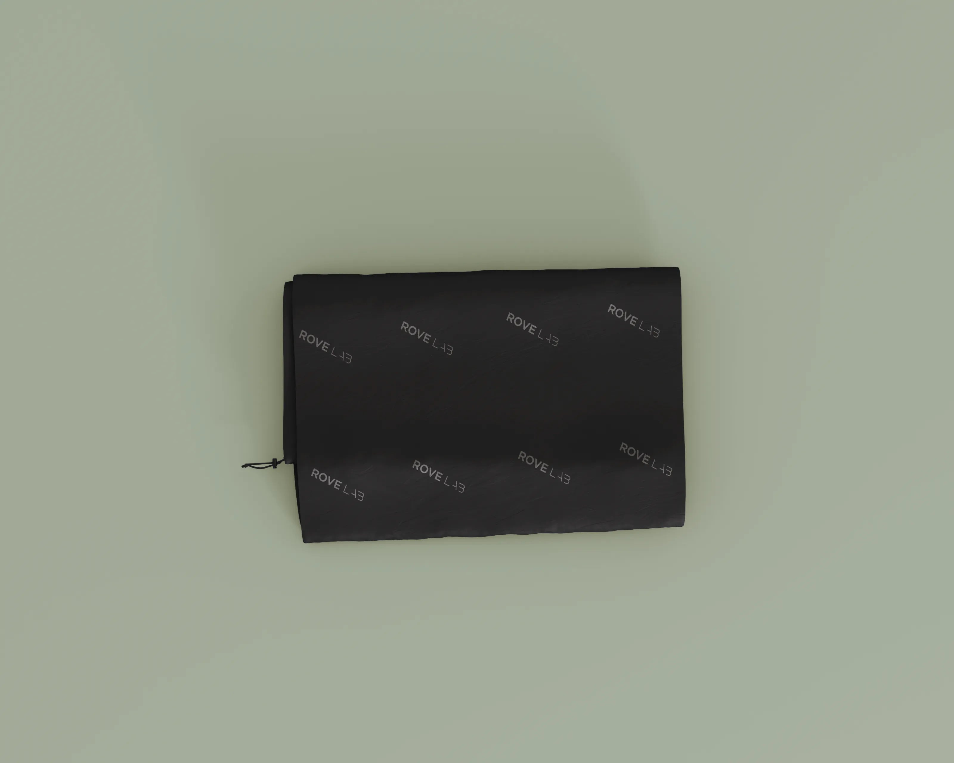 Black pouch with 'BOSS' branding on a light green background