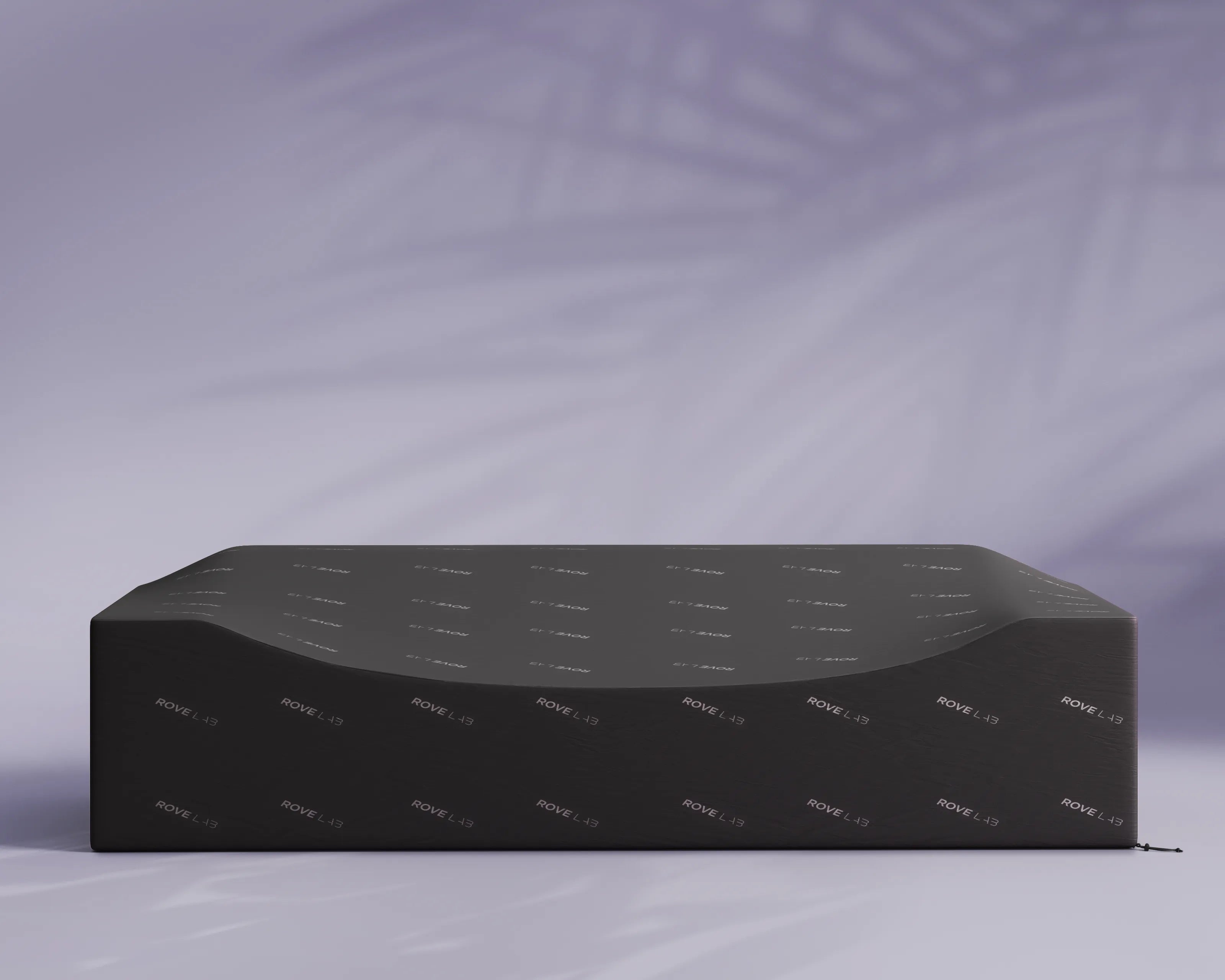 Black protective cover with text on a gray background