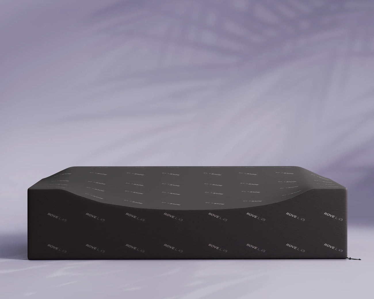 Black protective cover with text on a gray background