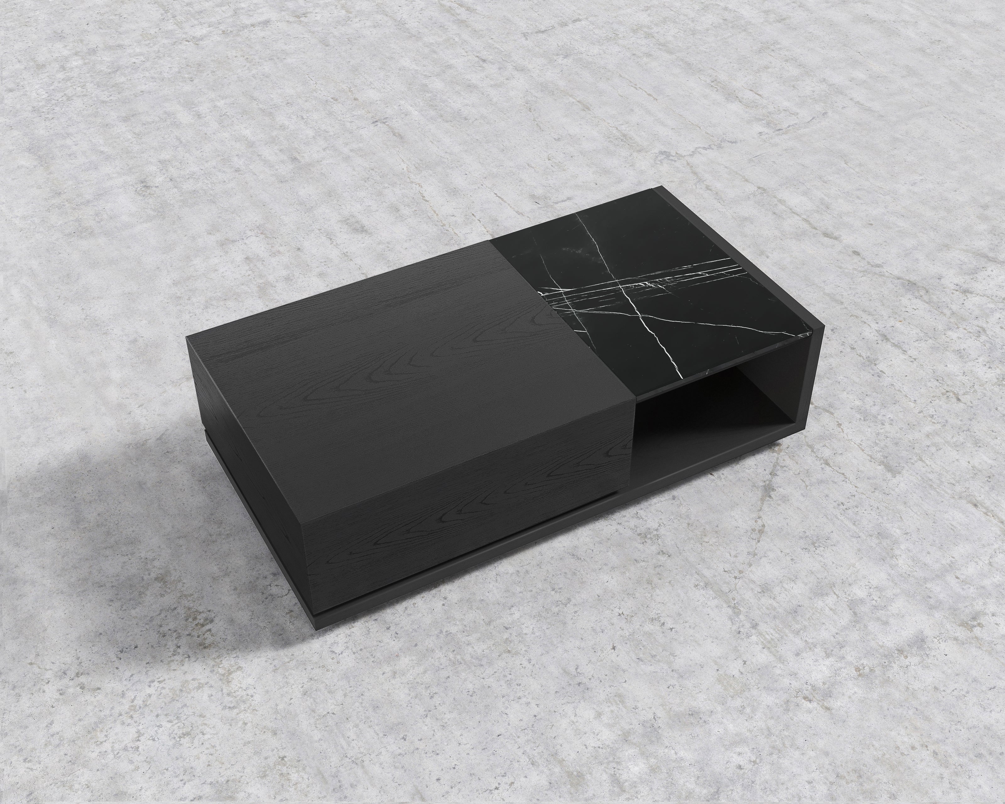 black-oak-veneer-black-marble