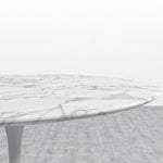 Tulip Dining Table - Round Carrara - White Base