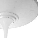 Tulip Dining Table - Round Carrara - White Base